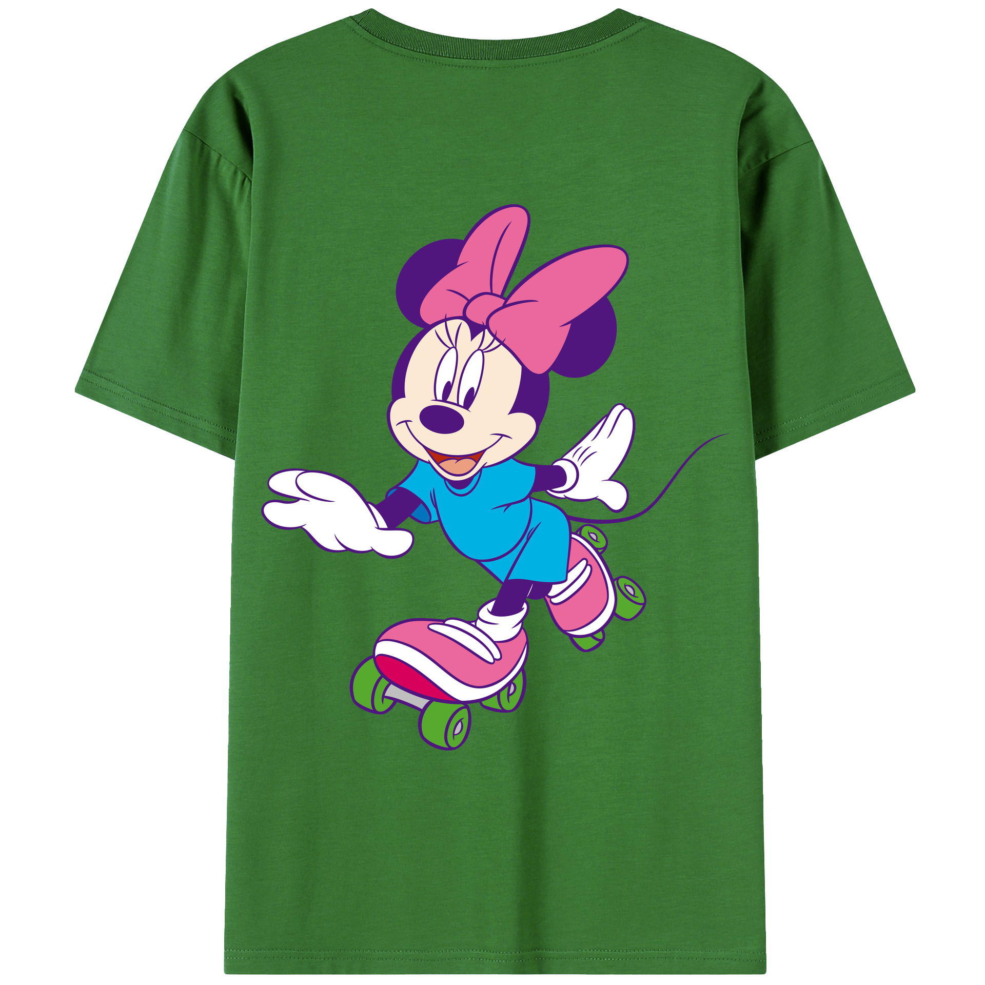 （画像用） ミッキーマウス Mickey Mouse レディース半袖Tシャツ(バックプリント)